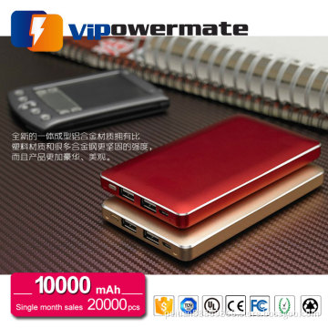Wholesale travel rechargeable universal mobile phone emergency external charger 10000mah power bank